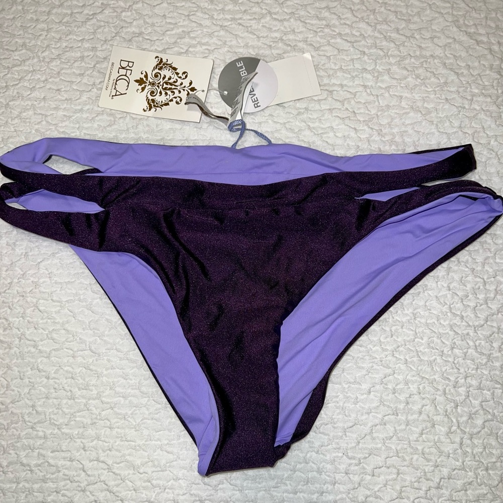 BECCA Maya Jetsetter Reversible Hipster Bikini Bottom in Purple